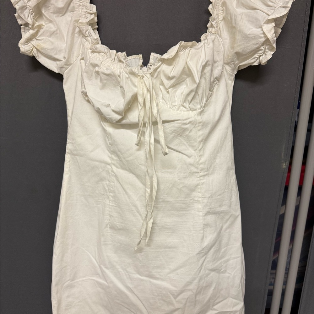 White Ruffled Dress